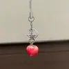 Colgante de Manzana Estrella 3D Lindo y Realista Cadena para Teléfono Llavero Decoración para Bolsos, Fundas de Auriculares y Llaveros de Dcd