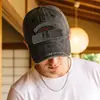 Gorra de béisbol bordada vintage lavada transfronteriza para hombre, gorra casual retro de letras a la moda, estilo versátil para exteriores