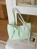 Bolsa tote plissada de nicho estilo coreano para mulheres, novo modelo de verão 2026, bolsa de grande capacidade para estudantes universitários, bolsa de ombro para o dia a dia