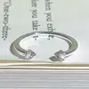 Anillo Abierto Apilable de Múltiples Piezas con Diamantes de Corte Marquésa y Circonitas, Estilo Minimalista Etéreo de Nicho para Mujer