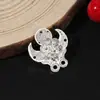Accesorios de Imán para Refrigerador de la Etnia Miao, Aretes Estilo Chino Filigrana Mariposa Imitación Plata, Accesorios de Nicho Retro Étnico con Borla Larga