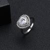 Anillo de amor de Amazon, anillo de circón femenino, joyería europea y americana, personalidad, anillo de alto sentido, joyería de banquete al por mayor