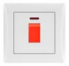Bowang Eléctrico S9 Venta al por Mayor Tipo 86 Enchufe de Interruptor Oculto Placa Grande Blanca Una Abierta Doble Control Cinco Agujeros Exportación Exportación
