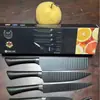 Venta Caliente Transfronteriza al por Mayor Cuchillo para Cartón Corrugado Negro Juego de Cuchillos de Seis Piezas para Cartón Corrugado Utensilios de Cocina Juego de Cuchillos