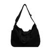Bolsa Transversal de Lona Lavada para Homens, Marca da Moda, Bolsa de Ombro de Grande Capacidade, Bolsa Mensageira Casual de Cor Sólida para Estudantes, Versátil