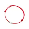 Tobillera de plata para mujer, cuerda roja, pulsera simple de cuentas de plata, estudiante, cuerda de pie de pareja antigua, pulsera de cuerda tejida a mano con cuentas de la suerte