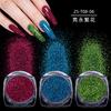 Nail art lantejoulas glitter em pó laser gradiente azul-verde nail art joias fluxo cânhamo enchimento gota cola cebola dourada em pó kg