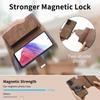 Novedoso producto creativo de separación magnética dos en uno funda de cuero para teléfono móvil para Samsung S25 funda tipo flip funda protectora A16 funda anticaídas