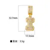 Xi Yin Transfronterizo Europa y América ins Moda Personalidad Hip Hop Colgante Perforado Cobre Microincrustado Circonita Colgante de Cobre de 26 Letras