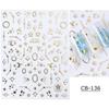 Suministro transfronterizo de pegatinas para uñas Red Sol Estrella Luna decoración 3D oro y plata pegatinas para uñas en blanco y negro pegatinas adhesivas para uñas