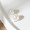 Coreia do Sul Febre mesmo estilo redondo 925 brincos de pérola de prata nicho feminino luz de luxo elegante simples all-match brincos populares