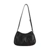 Bolsa feminina de ombro e transversal de alta qualidade estilo coreano, bolsa plissada nuvem trendy ins 2026, bolsa baguette vintage de axila