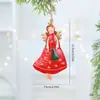 Ángel Niña de Hierro Vintage Estilo Country Americano Adorno Colgante Decorativo Decoración de Árbol de Navidad Adorno Colgante