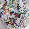 Nuevos Aleación Loto Ola Flor Base Coloridos DIY Cuentas Espaciadoras Llavero Teléfono Cadena de Bolso Accesorios Venta al por Mayor