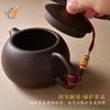 Nueva cuerda para tetera de nudo de piña tejida a mano, cuerda de cordón resistente a caídas para tapa de tetera de arcilla púrpura creativa, decoración de taza de té