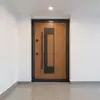 Puerta de Seguridad Moderna de Lujo Ligero Nivel de Entrada para Uso Residencial, Puerta de Entrada con Ensamblaje de Textura de Madera, Directo de Fábrica Fuente
