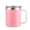 Caneca Amazon 12oz Copo Térmico de Aço Inoxidável de Camada Dupla com Alça Pintada por Spray Caneca de Escritório Copo Térmico Portátil
