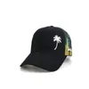 Gorra de Béisbol Bordada de Palmera de Venta Caliente Transfronteriza para Hombres y Mujeres, Gorra de Visera Transpirable de Malla, Sombrero de Protección Solar para Exteriores, Gorra de Moda