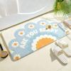 Alfombra estilo fresco tipo cachemira Cocina Baño Felpudo Hogar Alfombra para puerta de entrada Resistente a la suciedad Duradera Alfombra para piso de baño