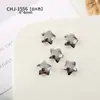 Mini Joias de Liga Metálica Estrela de Cinco Pontas Lua para Nail Art Populares Dourado e Prateado Estéreo DIY Acessórios Pequenos Usáveis para Nail Art