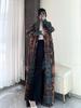 Item Popular de Comércio Exterior: Casaco Trench Coat Plissado Feminino Issey Miyake Outono 2025 Casaco Cape Jacket Estampado de Manga Longa para Mulheres