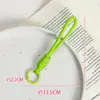 Estilo Xiaohongshu Cordão Colorido Trançado Estilo Ins Duas Cores Chaveiro Anti-Perda para Celular Alça de Mão Pingente Pequeno para Casal