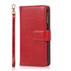 Capa de Celular Apple Aplicável Transfronteiriça Feita de Couro Crazy Horse com Tampa Flip com Zíper e Porta-Cartão Estilo Carteira para iPhone 18