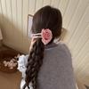 Pinza de Pato Romántica de Flor de Rosa Artificial para Mujeres, Atmósfera de Otoño e Invierno, Pasador Dulce, Suave Pinza para la Parte Posterior de la Cabeza