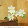 Leyouyi Flor Artificial Magnólia de 4 Cabeças Sala de Estar Acessórios para Casa Arranjo de Flores Artificiais Flor de Chão Decoração de Casamento Europeu