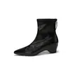Botas de mujer con interior de piel de oveja para aumentar altura, botas finas retro de punta fina estilo francés, nueva colección otoño/invierno 2026 para mujer, botines de tacón grueso