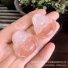 Colgante de Buda Flor de Durazno de Jade Dorado Natural al por Mayor Colgante de Buda Maitreya de Jade Rosa Flor de Cerezo para Mujeres