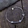 Pulsera de Plata de Ley S925 del Dios Amarillo de la Riqueza, Personalizada, Simple y Versátil, Retro y Anticuada, Accesorios de Diseño de Nicho para Hombres y Mujeres