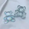 DIY acrílico colorido meio urso solto Beads Material Acessórios diretos da fábrica Fazendo corda de cabelo geléia contas transparentes