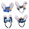 Diadema de Cabeza de Judy de Disney Diadema de Felpa de Conejo y Zanahoria Accesorios para el Cabello para Mujeres Foto en el Parque Zootopia