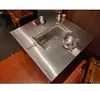 Mesa de Barbacoa Comercial sin Humo, Parrilla de Barbacoa de Autoservicio, Pierna de Cordero a la Parrilla de Carbón, Mesa de Barbacoa Exterior de Acero Inoxidable