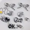 Accesorios de Gato de Dibujos Animados Acrílicos Galvanizados DIY Pegamento de Crema Funda para Teléfono Charms para Zapatos Pasador Pegatinas Decorativas