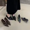 2026 Principios de Primavera Nuevo Estilo Tacones de Aguja Puntiagudos Zapatos de Tacón Alto Felpa Cálida Sin Cordones Moda Otoño e Invierno Zapatos de Tacón para Viajar Zapatos de Mujer