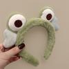 Bonita diadema de peluche con forma de oso de fresa 2023, diadema para lavarse la cara, otoño e invierno, nueva diadema especial con mascarilla de horquilla