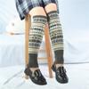 Outono e inverno quente over-the-knee meias camuflagem étnica estilo pilha meias meias bezerro Lori estilo universitário uniforme maré