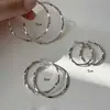 Pendientes de Aro Lisos Estilo Francés, Modernos y Elegantes, Pendientes de Aro Grandes Retorcidos Exagerados, Pendientes Minimalistas de Clip para Orejas No Perforadas