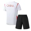 Traje Deportivo de Camiseta de Manga Corta de Secado Rápido con Cuello Redondo Chino de Verano y Pantalones Cortos Uniformes de Entrenador para Padres e Hijos Personalización Grupal al por Mayor