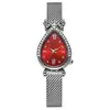 Reloj en Forma de Gota para Mujer al por Mayor con Diamantes, Reloj Estudiante Transfronterizo, Correa de Malla Retro de Nicho, Colaboración Harry Potter para Damas