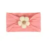 Diadema de Nailon para Niños Europeos y Americanos Flor Hecha a Mano Diadema de Nailon Jacquard de Ala Ancha Ropa para la Cabeza de Tela Suave de Alta Elasticidad para Bebé