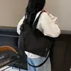 Bolso de Mano para Viajes Diarios de Gran Capacidad, Bolso Tote Sencillo de Tela de Nylon de Color Sólido, Bolso Cruzado de Hombro Casual y Versátil para Mujer