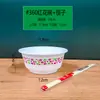 Juego Desechable de Bol para Arroz y Palillos para Banquetes de Boda, Reuniones en Casa, Engrosado, Resistente a Altas Temperaturas, Tazones Redondos de Plástico para Comida