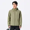 Chamarra cortavientos ligera de estilo montañero para exteriores para mujer, nueva chaqueta deportiva casual de otoño e invierno corta con capucha, a prueba de viento y salpicaduras, de manga larga
