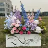 Lugar de Exposición de Bodas Estilo Plegable Maceta para Flores Arreglo Floral de Boda Base de Maceta de Hierro Estilo Coreano Caja para Arreglos Florales Accesorios