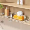 Estante de pared sin taladro para organizar y almacenar artículos en dormitorios, almacenamiento junto a la cama, organizador acrílico de libros y papelería para estudiantes