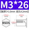 Yishenglong Pernos Remachables para Agujero Ciego de Acero Inoxidable Tuercas Remachables Placa de Presión Hexagonal Rosca Bsos-M3M4