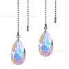 Cadena de cuentas de cristal color AB, ventilador de luz con cordón, colgante de cadena de cuentas esféricas, estilo europeo y americano, adornos para ventilador, suministro transfronterizo para comercio exterior